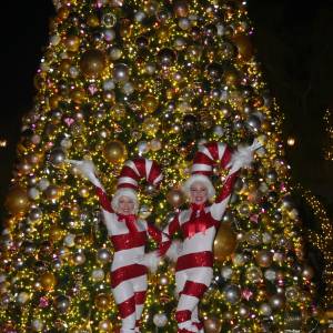 Christmas Stilt Walker